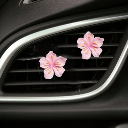 Resin Sakura Flower Car Air Vent Clip, Car Interior Decorative Clip