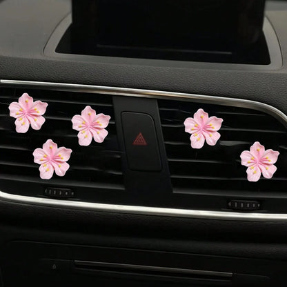 Resin Sakura Flower Car Air Vent Clip, Car Interior Decorative Clip