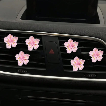 Resin Sakura Flower Car Air Vent Clip, Car Interior Decorative Clip