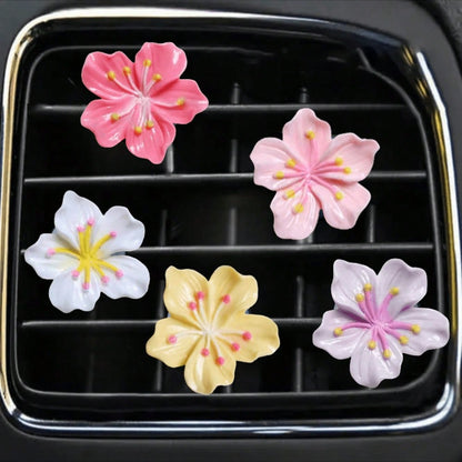 Resin Sakura Flower Car Air Vent Clip, Car Interior Decorative Clip