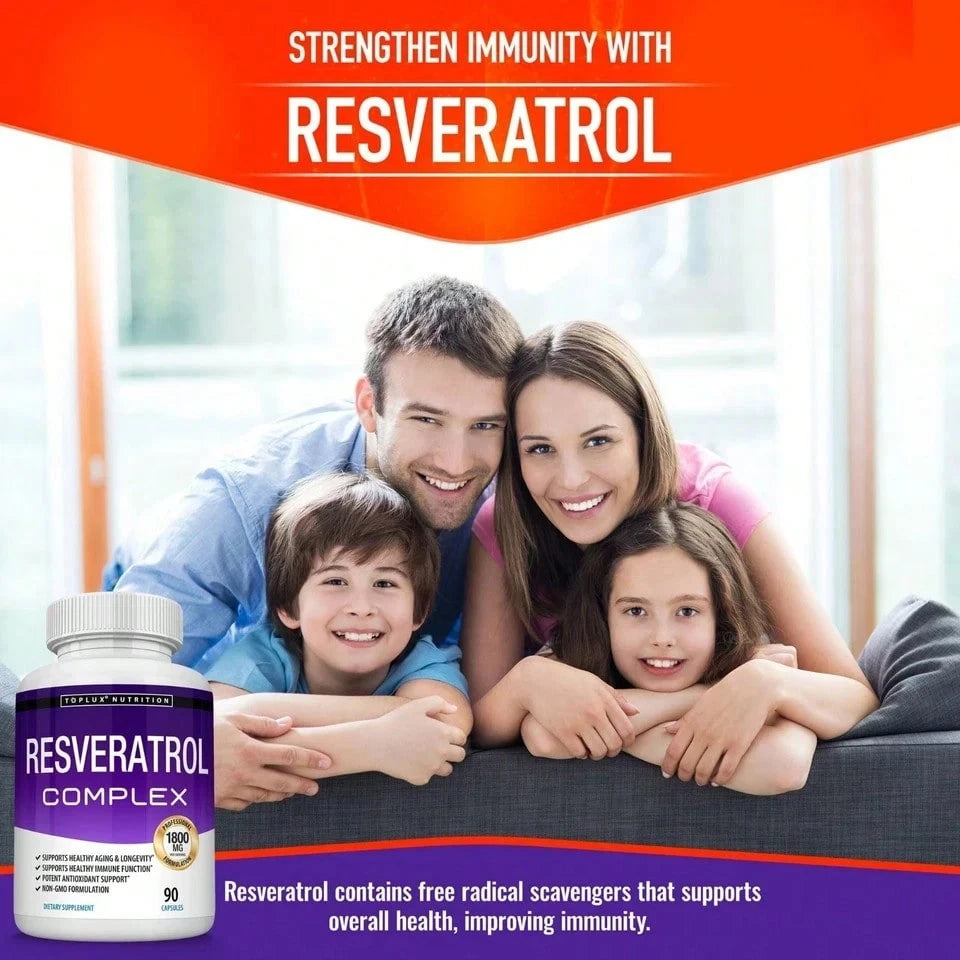 Resveratrol Supplement 1800 Mg Antioxidant Complex- Highly Potent Natural Pills