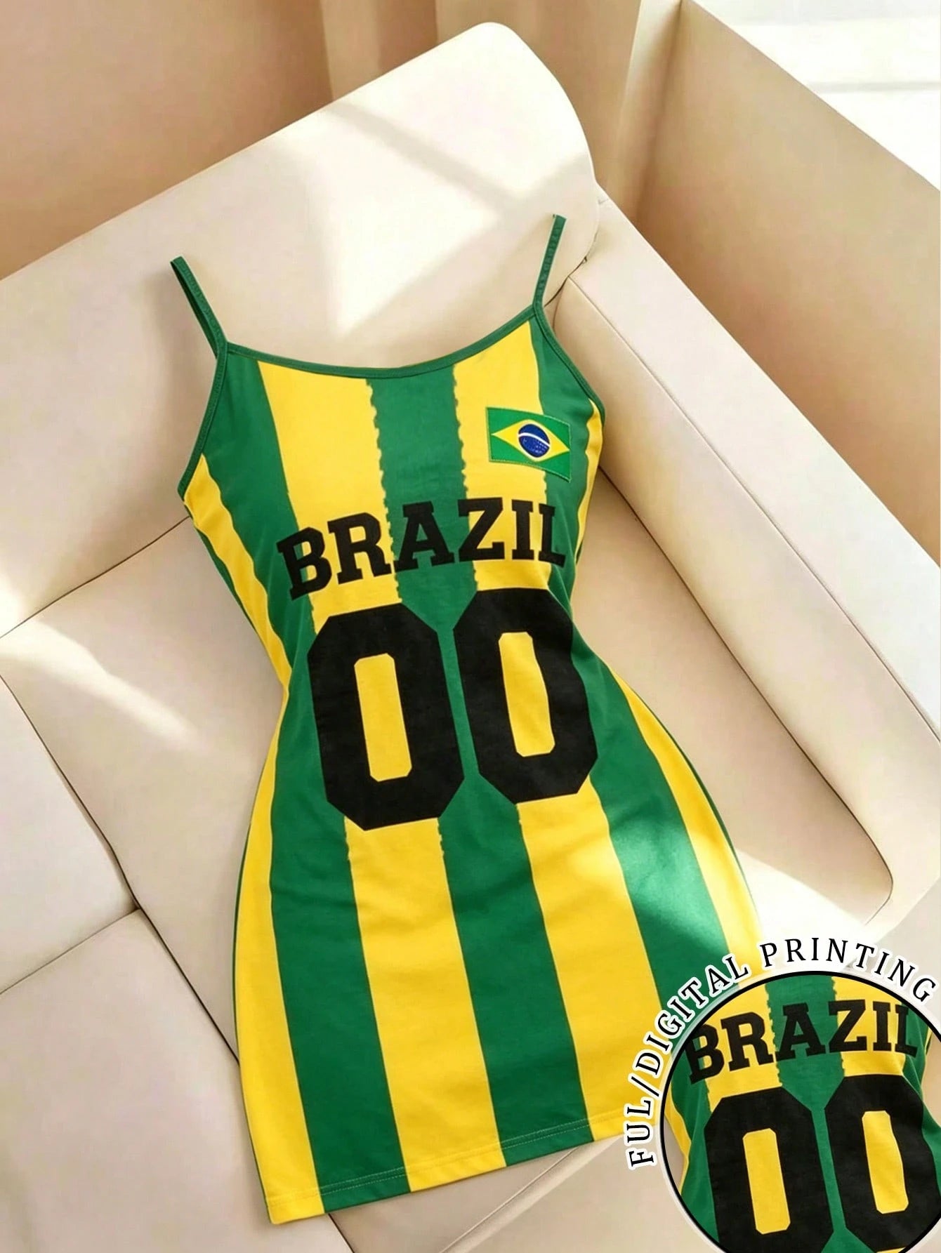 Resyla New Arrivals- Best Sellers Brazilian Style Match Day Sports Graphic Women's Dresses