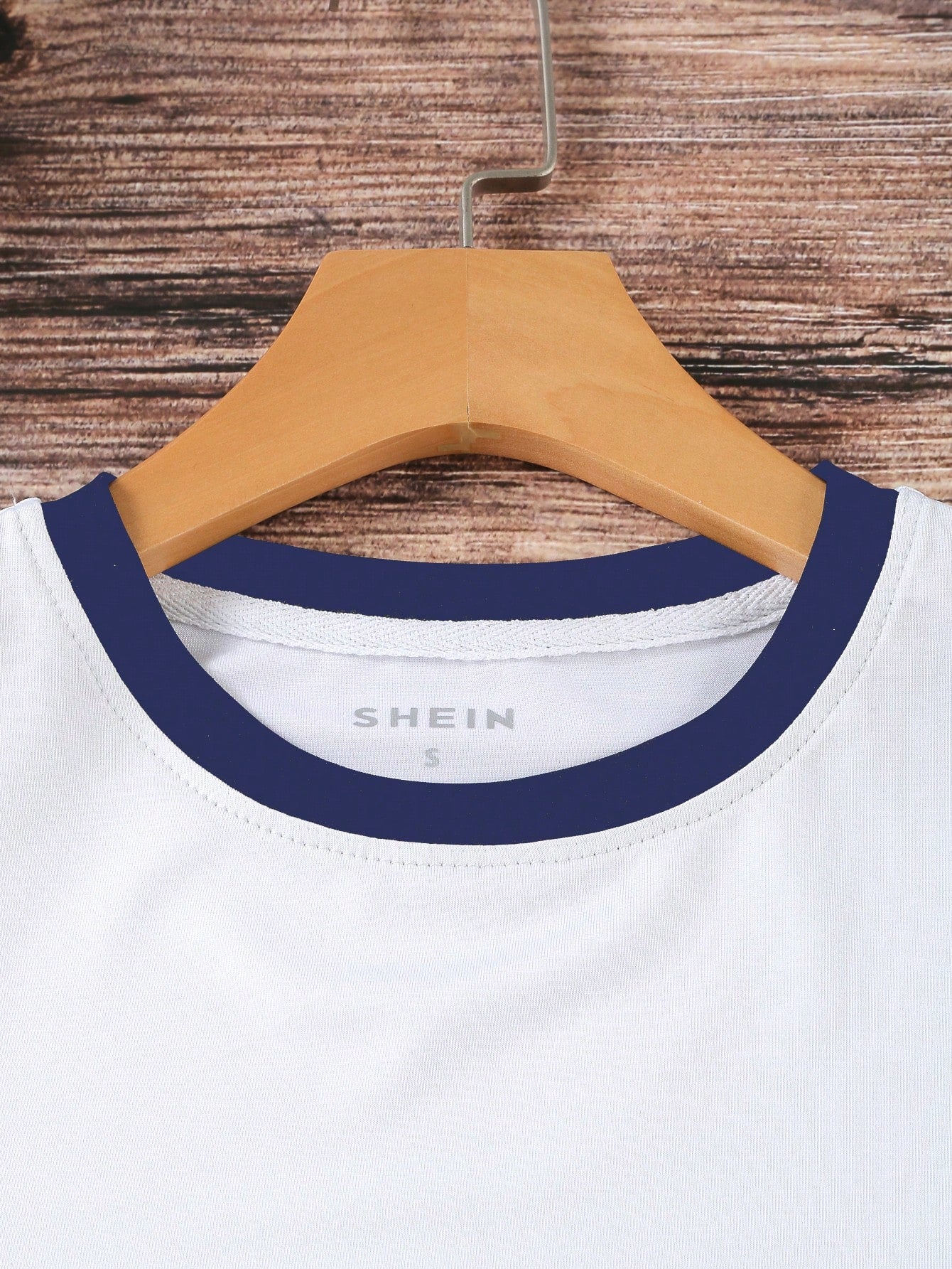 Resyla Women's Color Block Letter Print Short Sleeve Casual Round Neck T-Shirt