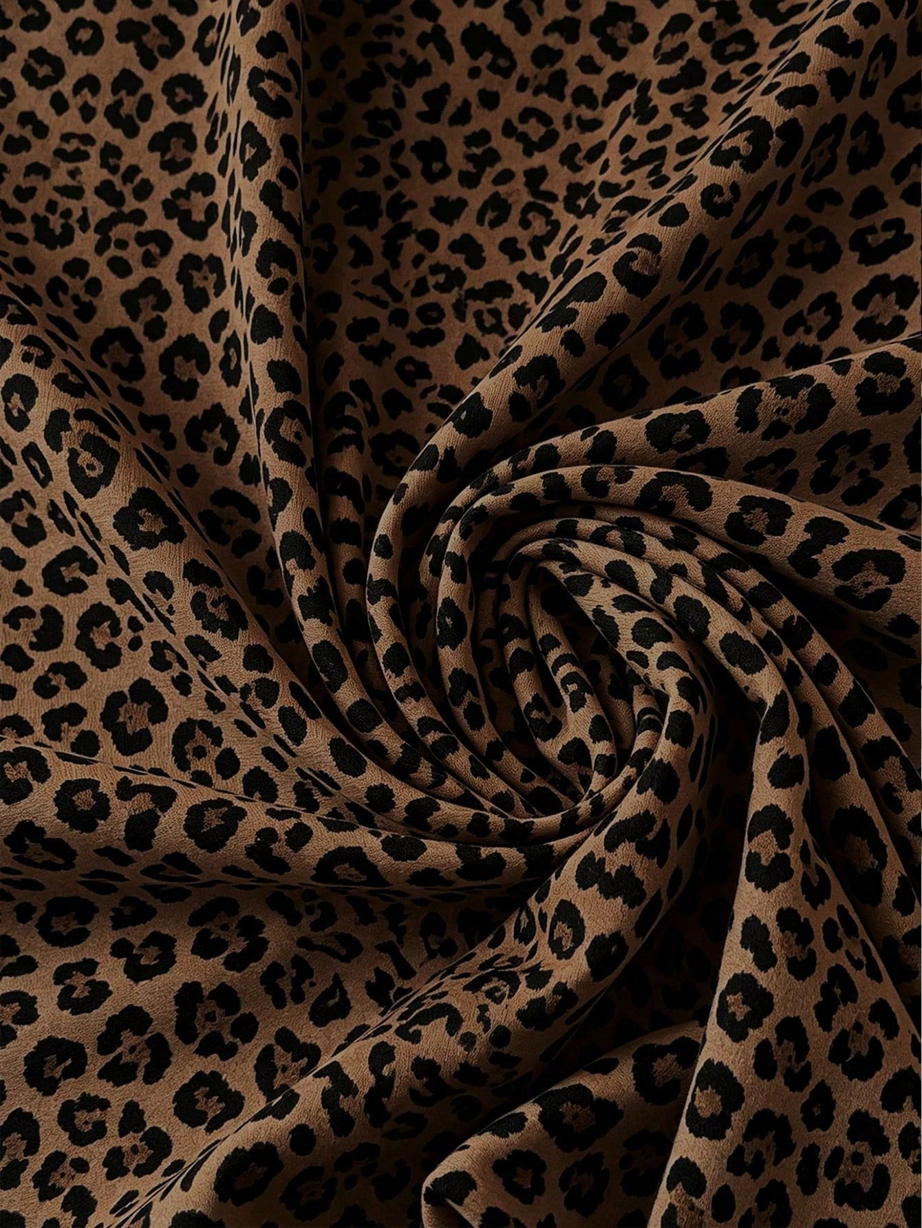 Resyla Women's Top Brown Leopard Print Plus Size T-Shirt Full Body Animal Print Short Sleeve Casual Slim Fit Women's T-Shirt Versatile Fashion Item Summer Daily Wear Essential Ladies' Leopard Print To