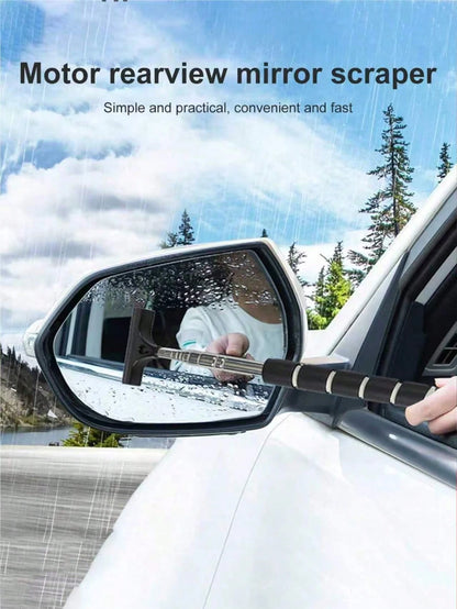 Retractable Rearview Mirror Wiper, Retractable Glass Wiper, Cleaning Tool With Retractable Handle, Portable Car Interior And Exterior Glass Cleaning Brush, Suitable For Rainy And Cloudy Days, Snow Rem