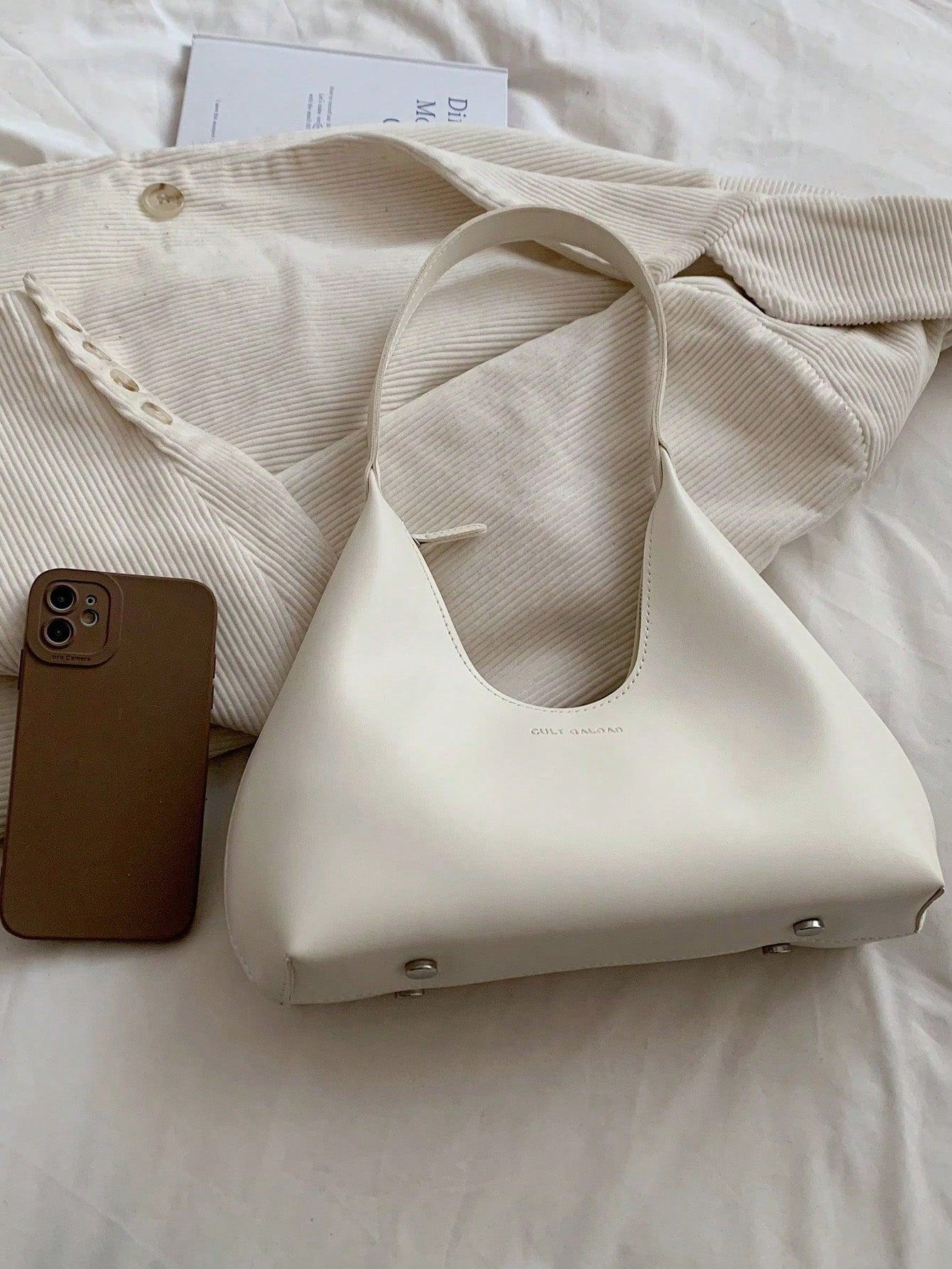 Retro Minimalist French Armpit Crescent Bag, Fashionable Elegant Versatile Shoulder Crossbody Baguette Handbag For Women