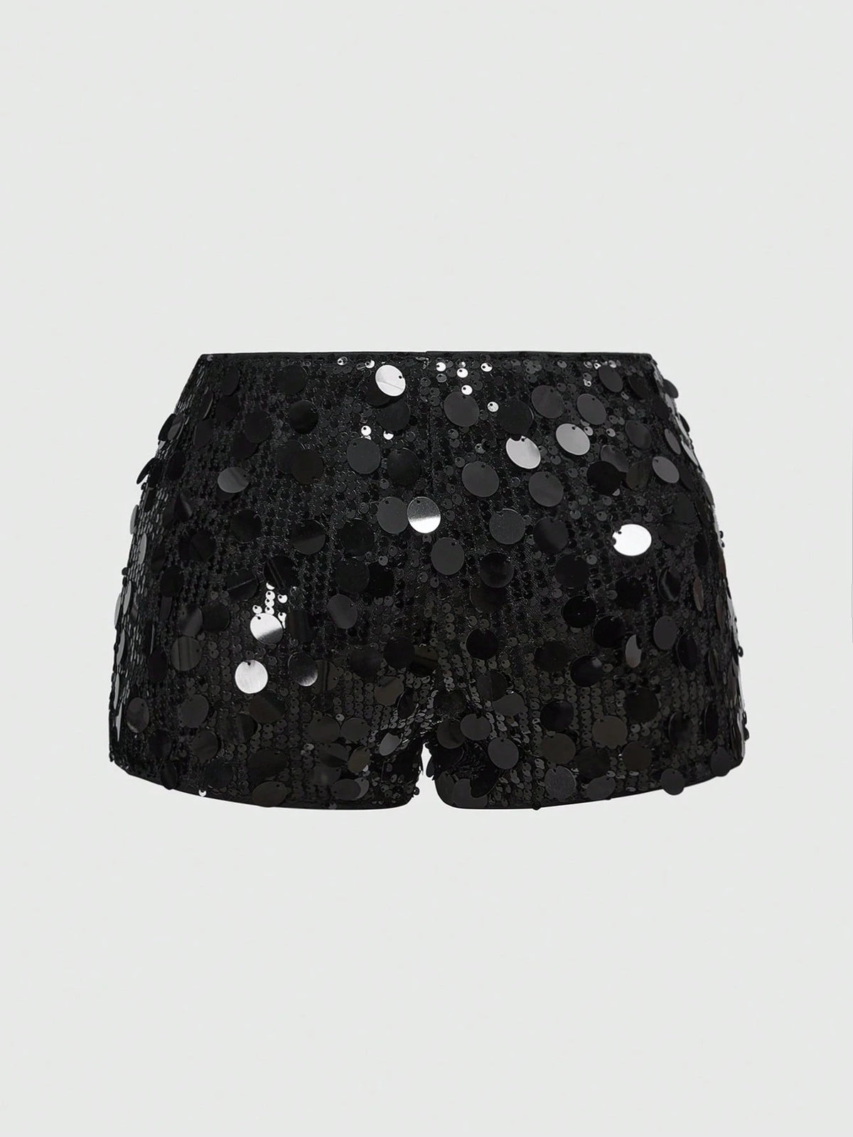 ROMWE Grunge Punk Women Carnival Party Luxy Golden Glitter Sequin Sexy Low Waist Stretchy Mini Shorts