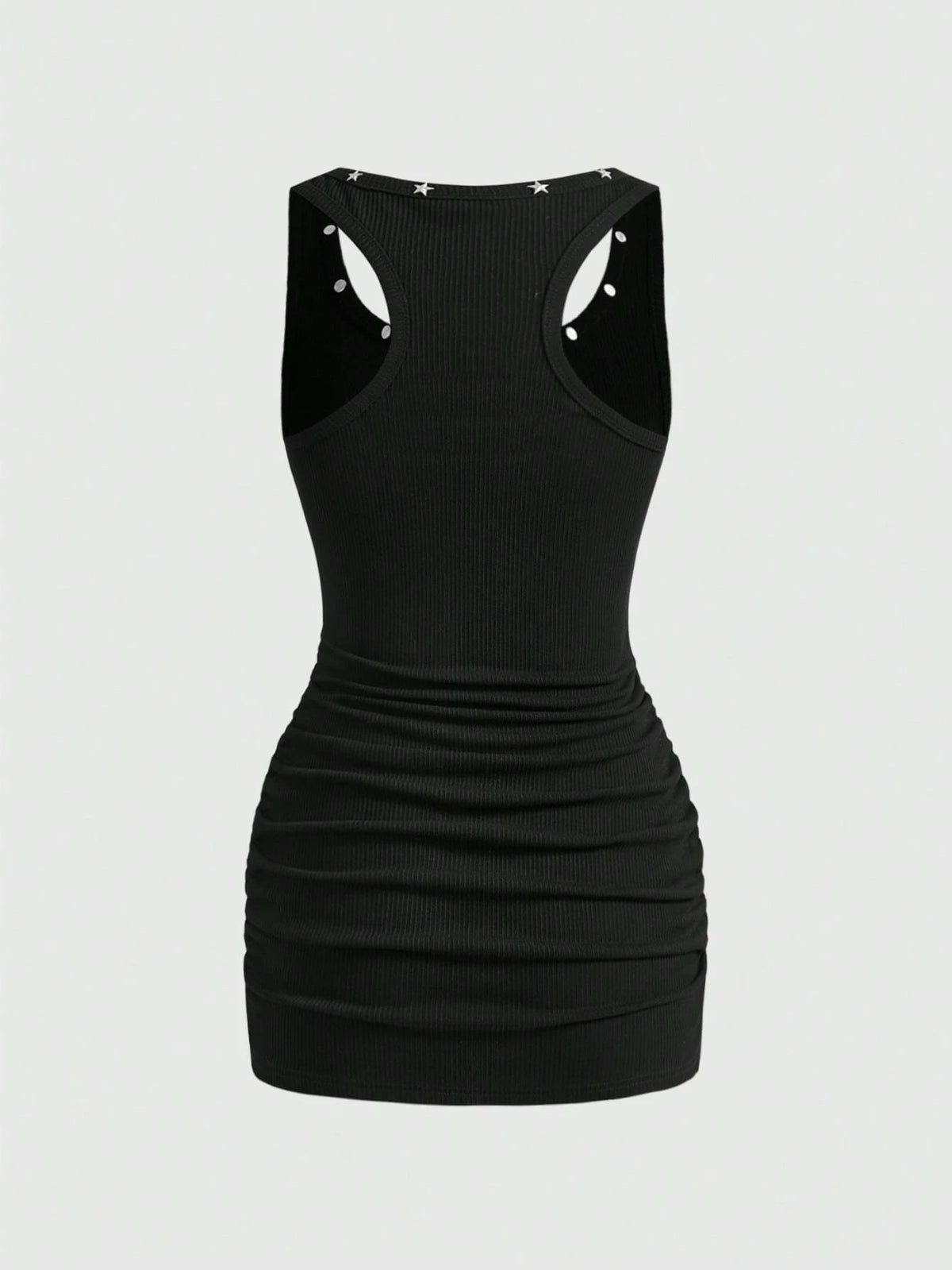 ROMWE Grunge Punk Women's PUNK Music Festival Star Print Mini Dress