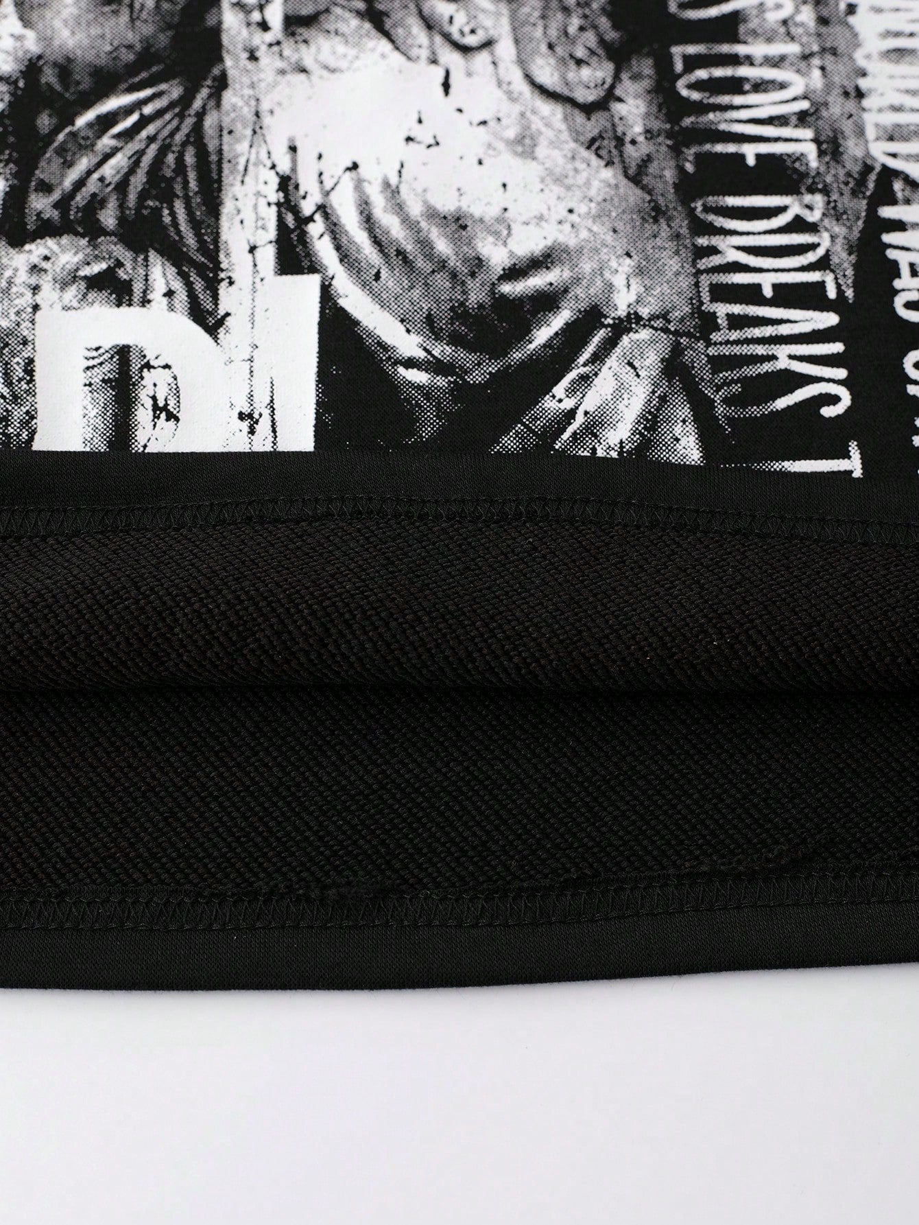 ROMWE MEN Street Life Men's Street Fashion Printed Short Sleeve T-Shirt, Loose Fit Spring/Summer