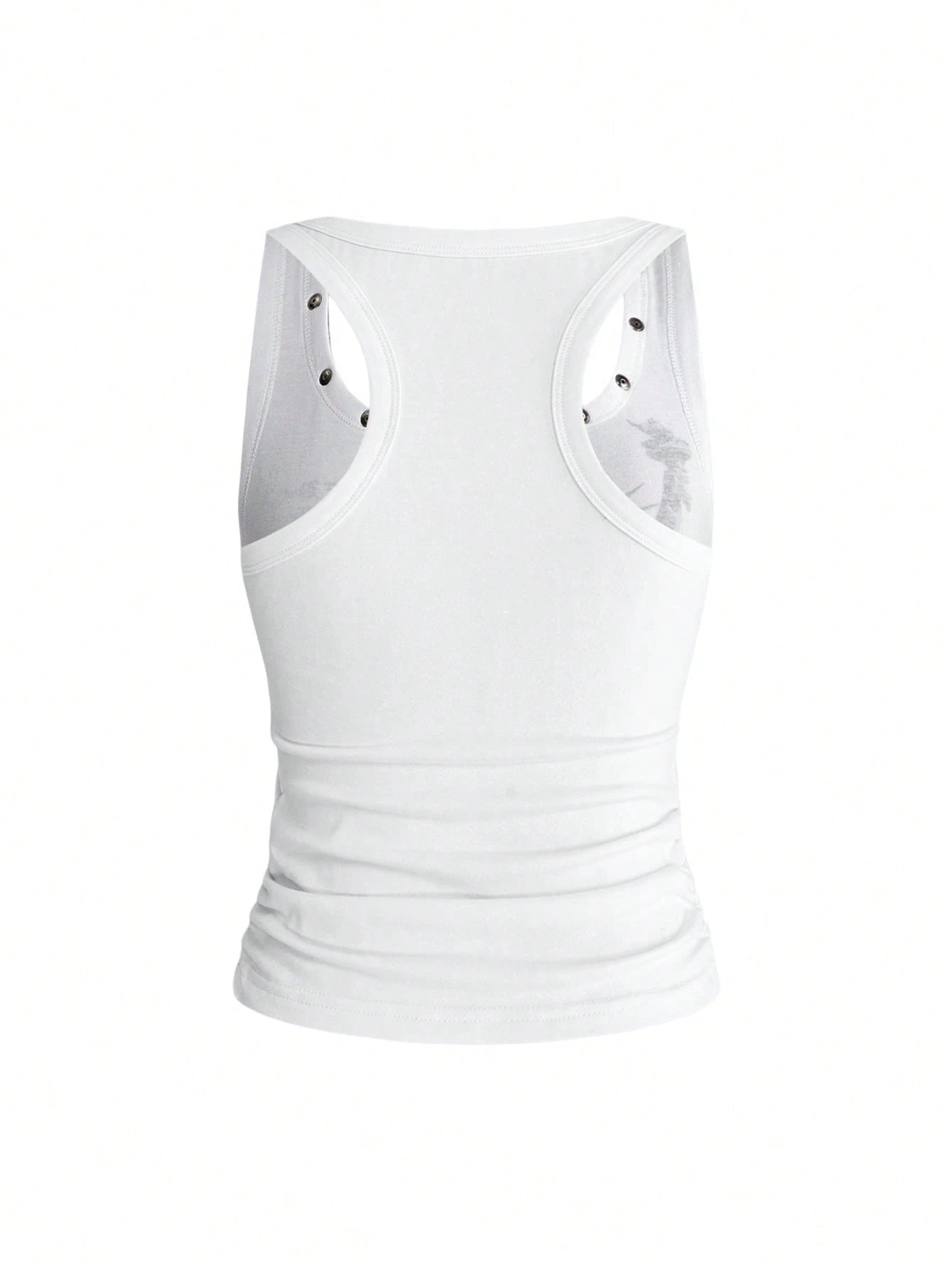 ROMWE Street Life Women's Y2K Retro Streetwear All-Match Sexy Slogan Print Rhinestone Tank Top