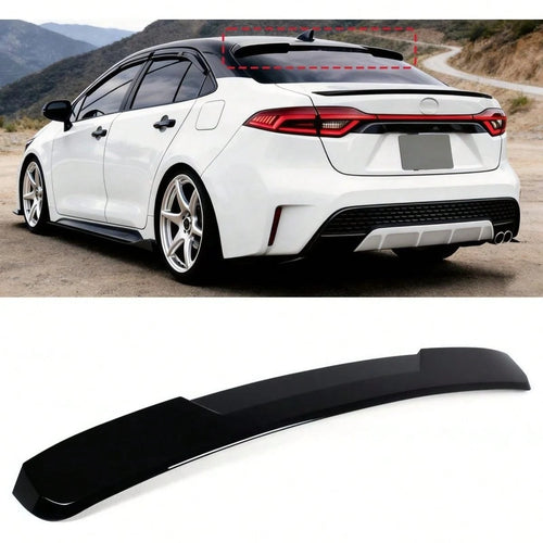 Roof Window Spoiler Compatible With 2020-2026, Gloss Black V Style Rear Top Wing Fits All Models Sedan 4-Door 2020 2021 2022 2023 2024 2025 2026