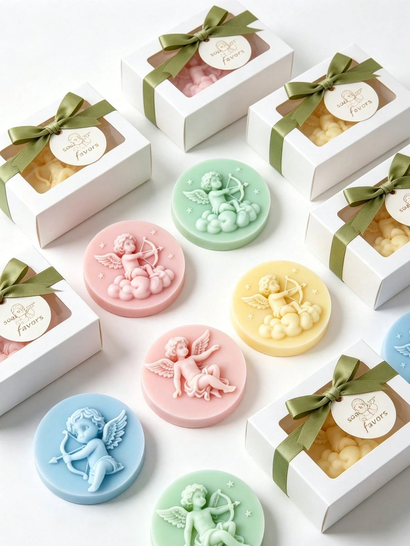 Round Angel Silicone Soap Mold DIY Cupid Relief Handmade Soap Mold Easy Release Homemade Bath Soap Tool Cute Little Angel Shaped Mold