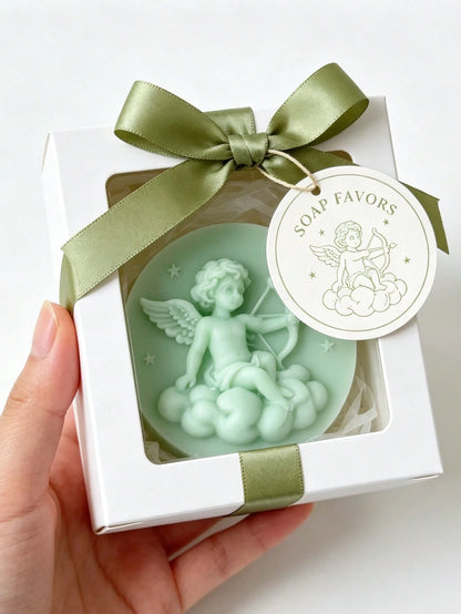 Round Angel Silicone Soap Mold DIY Cupid Relief Handmade Soap Mold Easy Release Homemade Bath Soap Tool Cute Little Angel Shaped Mold