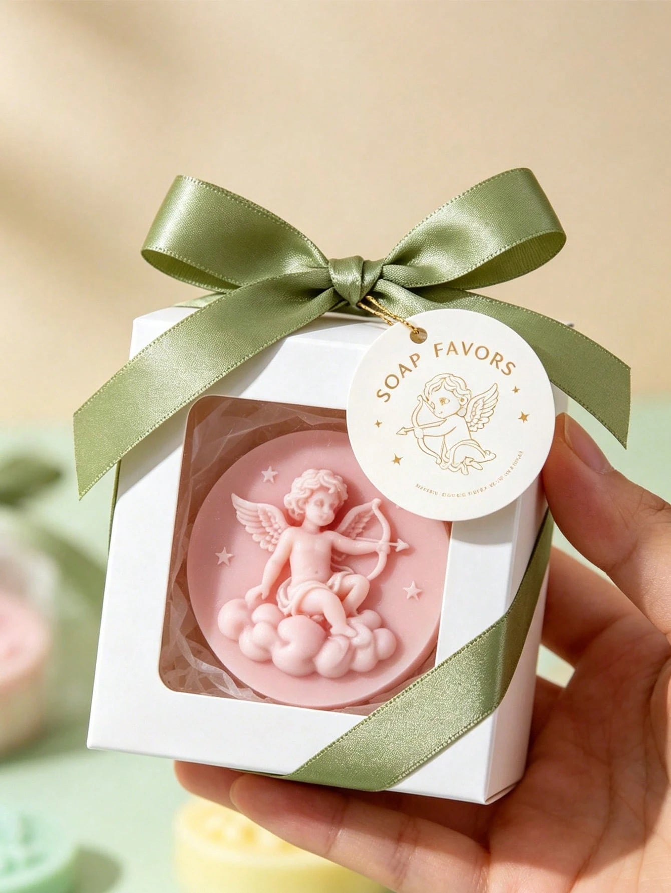 Round Angel Silicone Soap Mold DIY Cupid Relief Handmade Soap Mold Easy Release Homemade Bath Soap Tool Cute Little Angel Shaped Mold