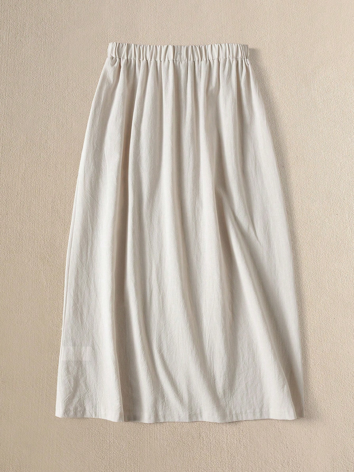 Rusticease White Casual Retro Women's Skirt, Cotton 100%Summer Outfits Spring Party Holiday For Women Comfortable With Pockets Clothing Skirts