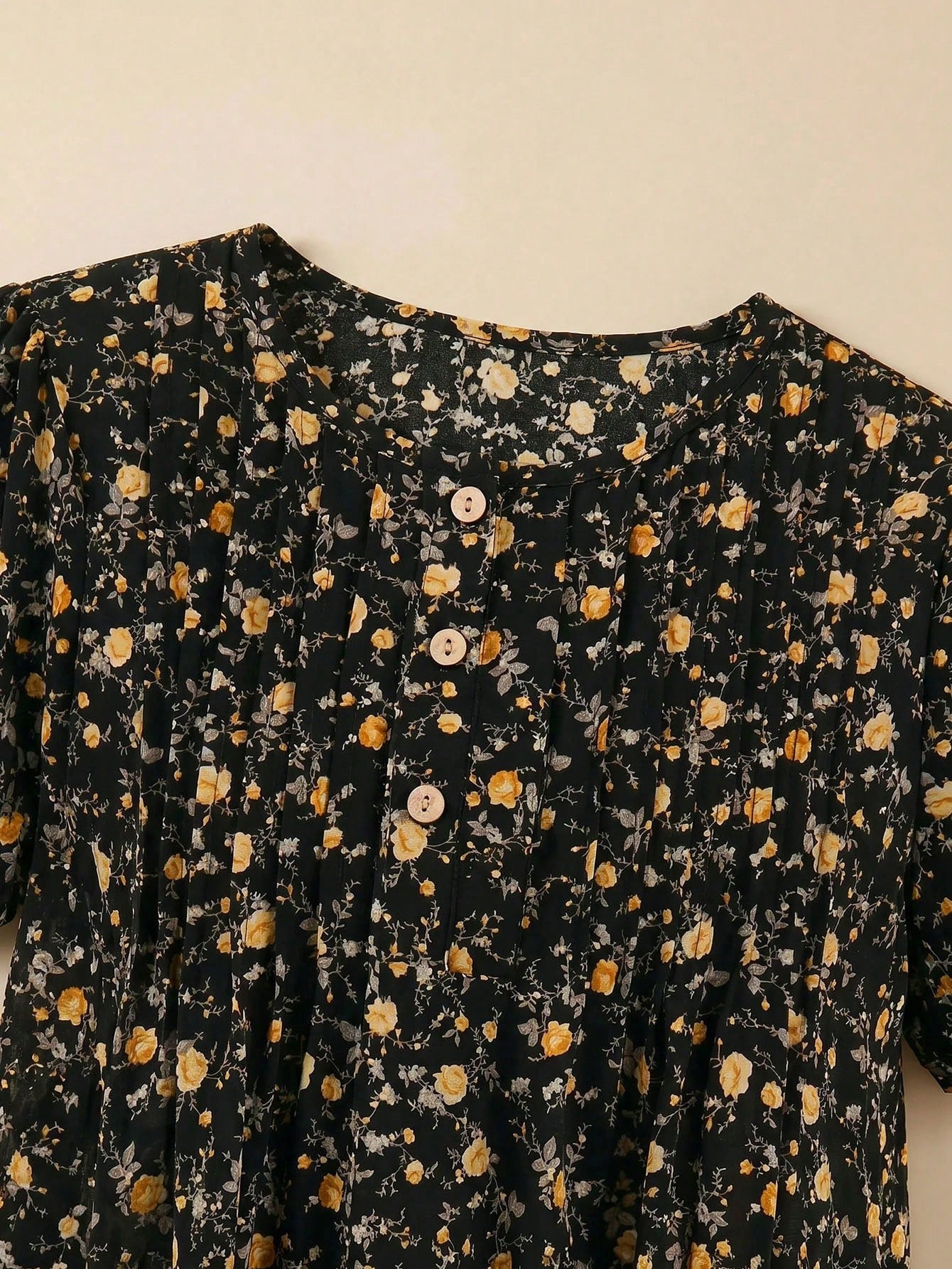 Rusticease Women's Round Neck All-Over Print Casual Party & Travel Long Dress