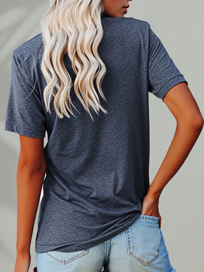 Salty Girl With Umbrella Print Plus Size Fashion Print T-Shirt, Soft Comfortable Skin-Friendly Casual Sports Versatile Crew Neck Short Sleeve Top, Summer Women's Casual Tee & Basic Top