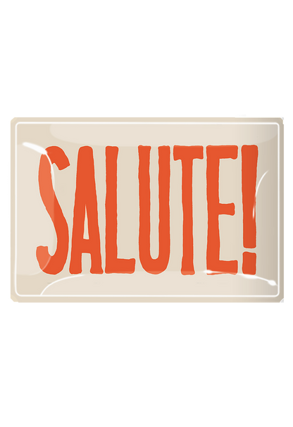 Salute! Cheers Decoupage Glass Tray - Ben's Garden