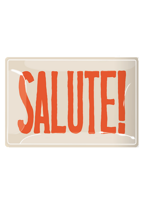 Salute! Cheers Decoupage Glass Tray - Ben's Garden