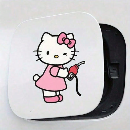 SANRIO 1pc Hello Kitty Car Handle Sticker Set- Premium 3D Suitable For Girls, Cute Kawaii Anime Car Accessory Gift For Her, Very Lovely Door Handle Set Decoration, Fit Most Cars Suvs Trucks, Party Gi