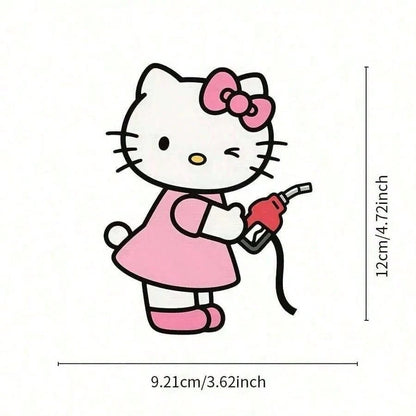 SANRIO 1pc Hello Kitty Fun Car Sticker, Cute Car Exterior Decor Accessory, Car Decal, Suitable For Cars, Trucks, Motorcycles, Walls, Perfect Gift, Durable Cartoon Design, Easy To Apply