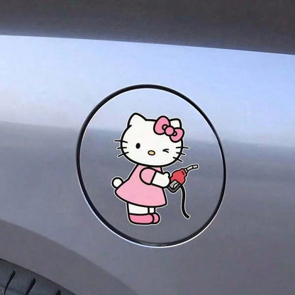 SANRIO 1pc Hello Kitty Fun Car Sticker, Cute Car Exterior Decor Accessory, Car Decal, Suitable For Cars, Trucks, Motorcycles, Walls, Perfect Gift, Durable Cartoon Design, Easy To Apply