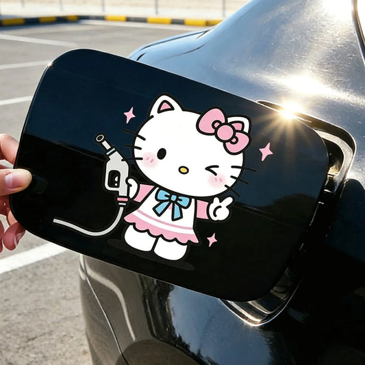 SANRIO 1pc Hello Kitty Vehicle Stickers, Cute And Fun, Ideal For Cars, Trucks, Motorcycles, And Walls- Made To Last, Great For Gifting During Halloween, Christmas, New Year, And Other Celebrations, H