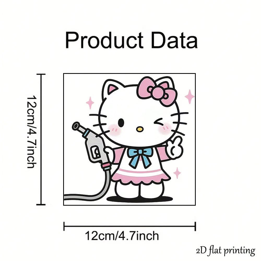 SANRIO 1pc Hello Kitty Vehicle Stickers, Cute And Fun, Ideal For Cars, Trucks, Motorcycles, And Walls- Made To Last, Great For Gifting During Halloween, Christmas, New Year, And Other Celebrations, H