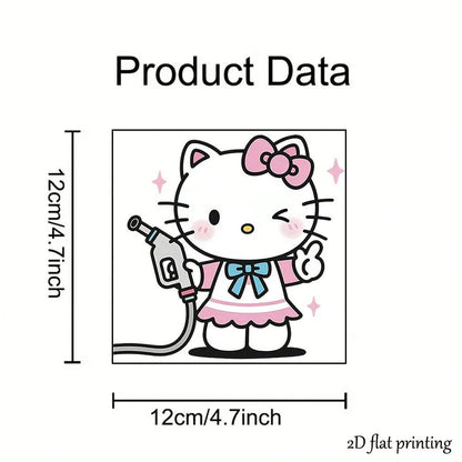 SANRIO 1pc Hello Kitty Vehicle Stickers, Cute And Fun, Ideal For Cars, Trucks, Motorcycles, And Walls- Made To Last, Great For Gifting During Halloween, Christmas, New Year, And Other Celebrations, H
