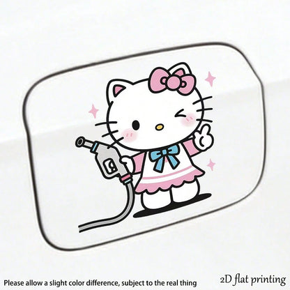 SANRIO 1pc Hello Kitty Vehicle Stickers, Cute And Fun, Ideal For Cars, Trucks, Motorcycles, And Walls- Made To Last, Great For Gifting During Halloween, Christmas, New Year, And Other Celebrations, H