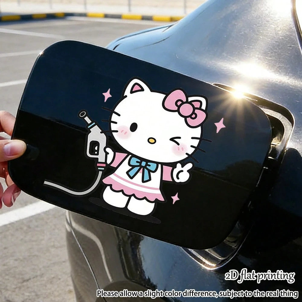 SANRIO 1pc Hello Kitty Vehicle Stickers, Cute And Fun, Ideal For Cars, Trucks, Motorcycles, And Walls- Made To Last, Great For Gifting During Halloween, Christmas, New Year, And Other Celebrations, H