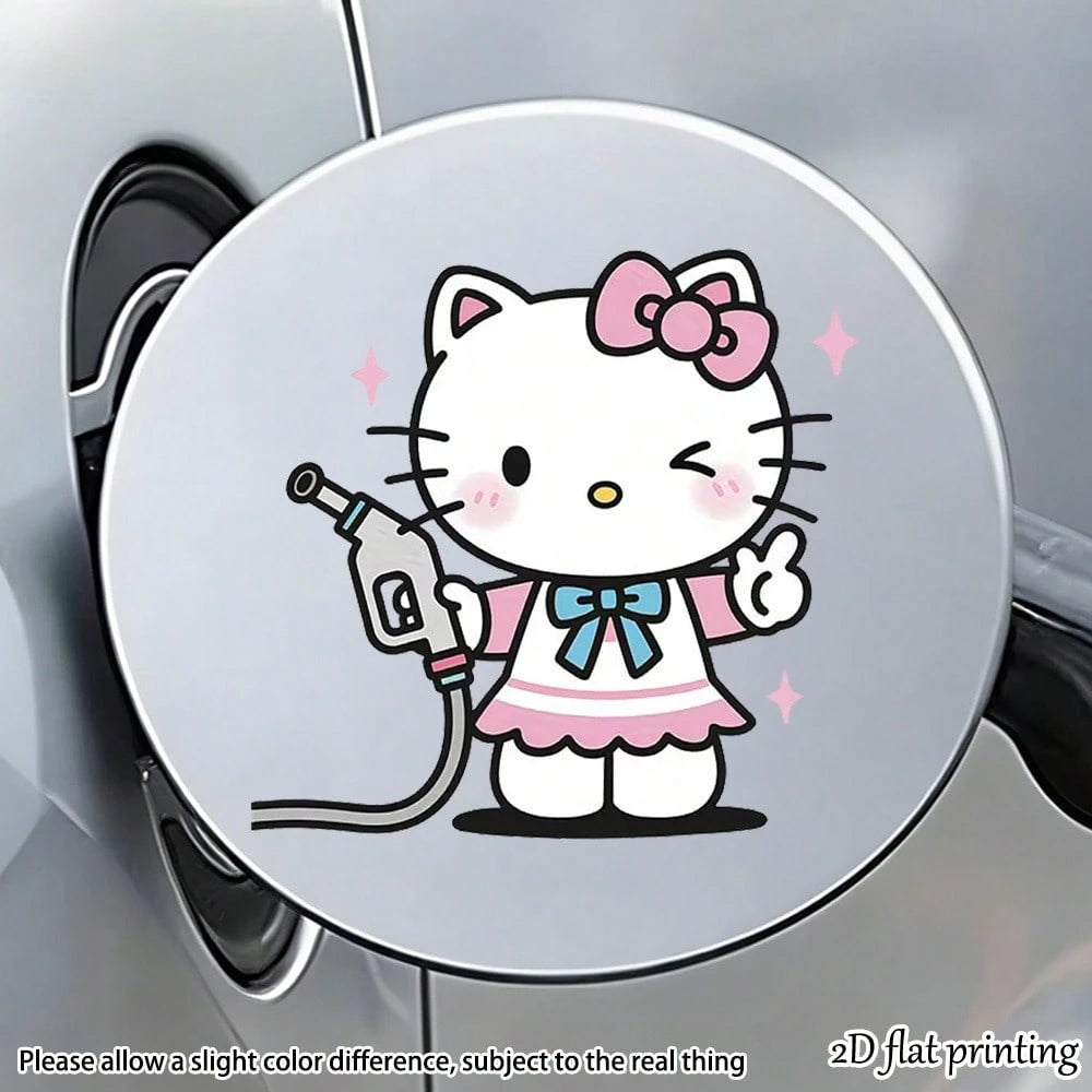 SANRIO 1pc Hello Kitty Vehicle Stickers, Cute And Fun, Ideal For Cars, Trucks, Motorcycles, And Walls- Made To Last, Great For Gifting During Halloween, Christmas, New Year, And Other Celebrations, H