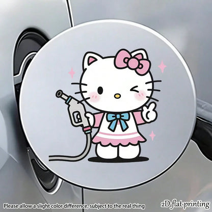 SANRIO 1pc Hello Kitty Vehicle Stickers, Cute And Fun, Ideal For Cars, Trucks, Motorcycles, And Walls- Made To Last, Great For Gifting During Halloween, Christmas, New Year, And Other Celebrations, H
