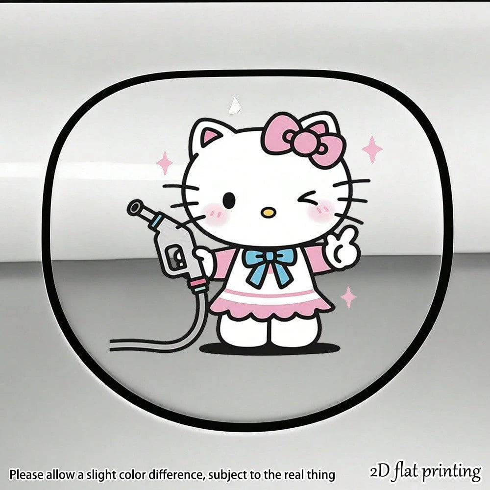 SANRIO 1pc Hello Kitty Vehicle Stickers, Cute And Fun, Ideal For Cars, Trucks, Motorcycles, And Walls- Made To Last, Great For Gifting During Halloween, Christmas, New Year, And Other Celebrations, H