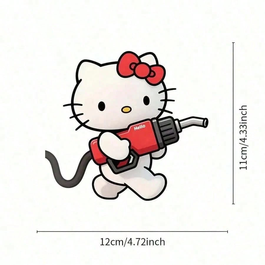 SANRIO 1pc Hello Kitty Vehicle Stickers, Cute And Fun, Ideal For Cars, Trucks, Motorcycles, And Walls- Made To Last, Great For Gifting During Halloween, Christmas, New Year, And Other Celebrations, H