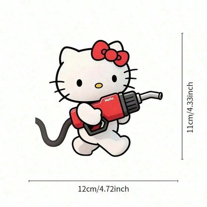 SANRIO 1pc Hello Kitty Vehicle Stickers, Cute And Fun, Ideal For Cars, Trucks, Motorcycles, And Walls- Made To Last, Great For Gifting During Halloween, Christmas, New Year, And Other Celebrations, H