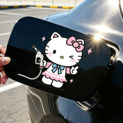 SANRIO 1pc Hello Kitty Vehicle Stickers, Cute And Fun, Ideal For Cars, Trucks, Motorcycles, And Walls- Made To Last, Great For Gifting During Halloween, Christmas, New Year, And Other Celebrations, H