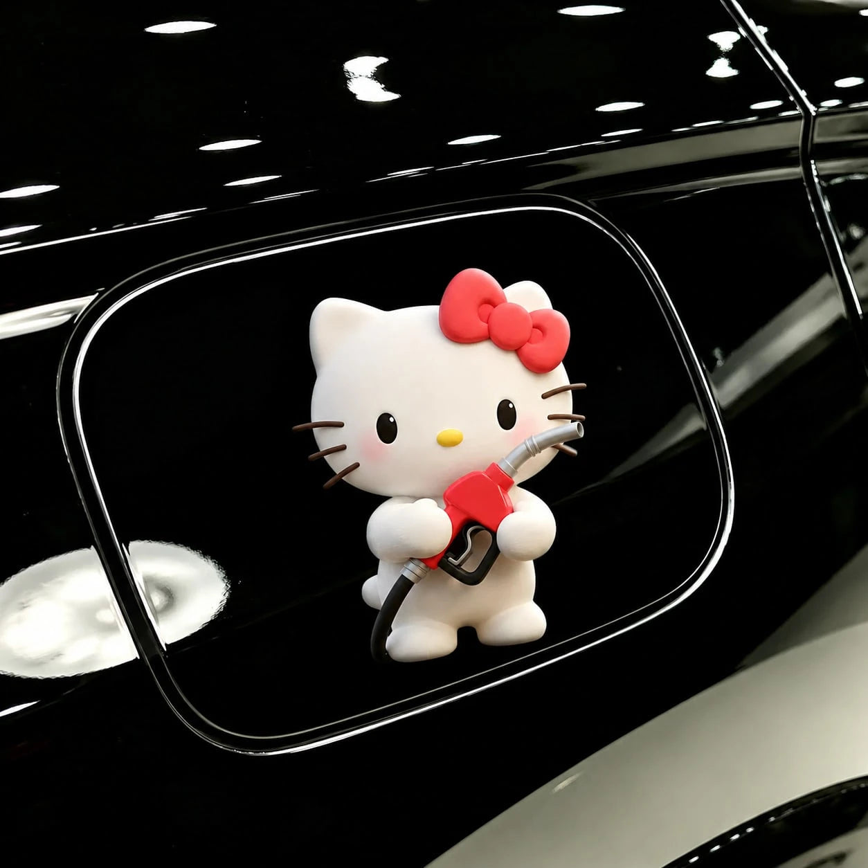 SANRIO 1pc Hello Kitty Vehicle Stickers, Cute And Fun, Waterproof And Durable, Ideal For Cars, Trucks, Motorcycles, And Walls- Made To Last, Great For Gifting During Halloween, Christmas, New Year, A