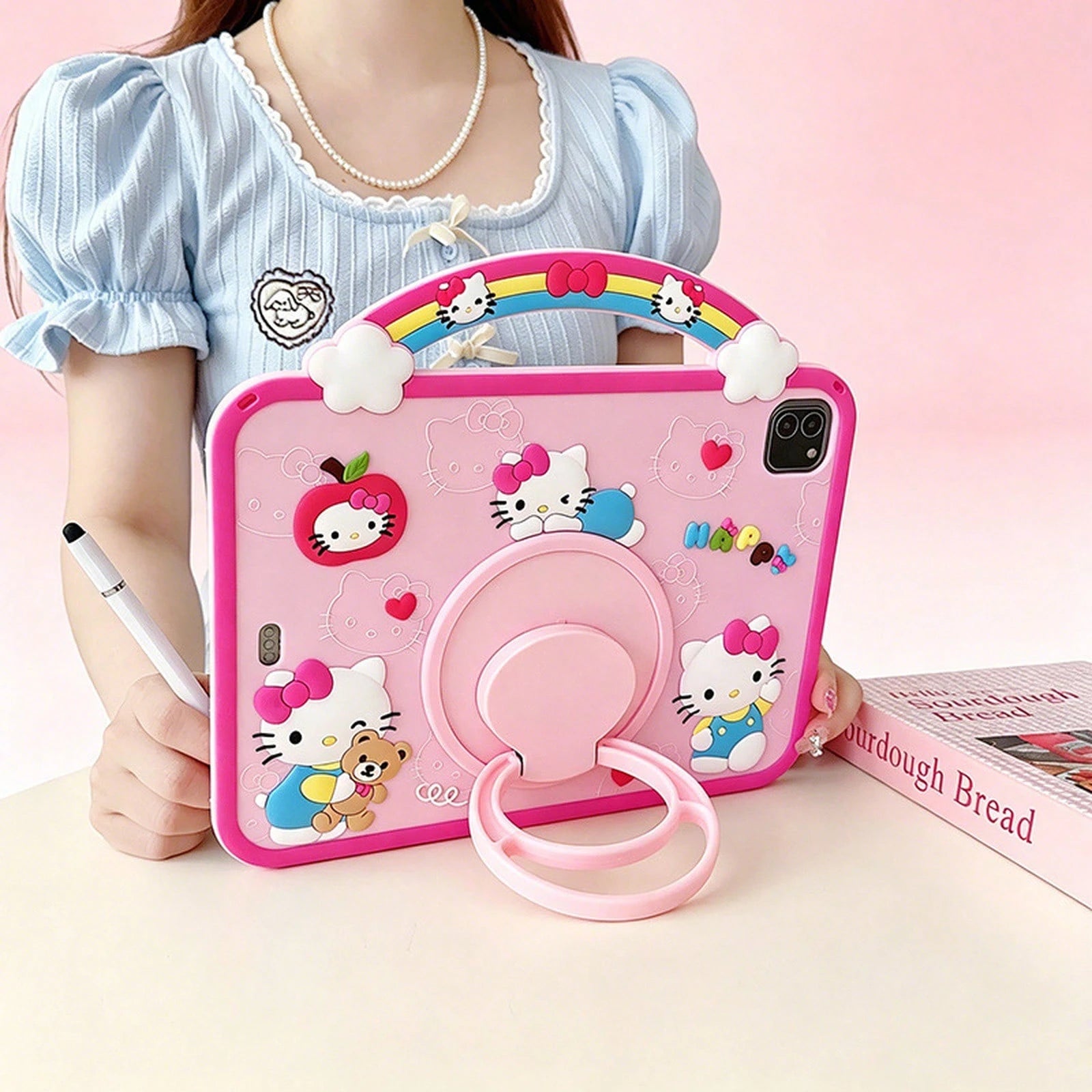 SANRIO Ipad11 Protective Air4/5 Cartoon 9.Silicone IPadPro11 Tablet 10.2 Kt