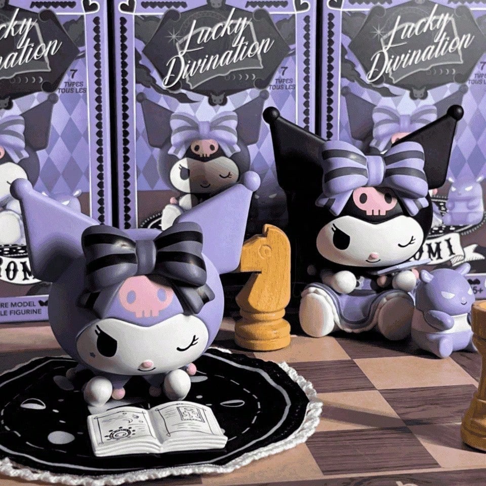 Sanrio Kuromi Series Gift Box, Handmade Office Doll, Desktop Decoration, Gift For Girls, Suitable For Holidays, Christmas Mystery Gift Box