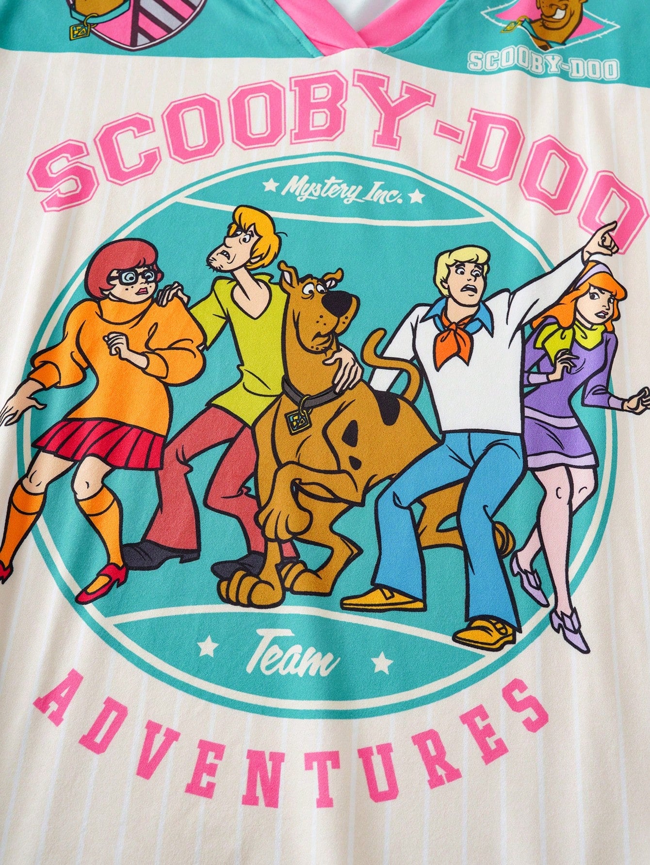 SCOOBY-DOO X Plus Size Women's Fashion Printed V-Neck T-Shirt