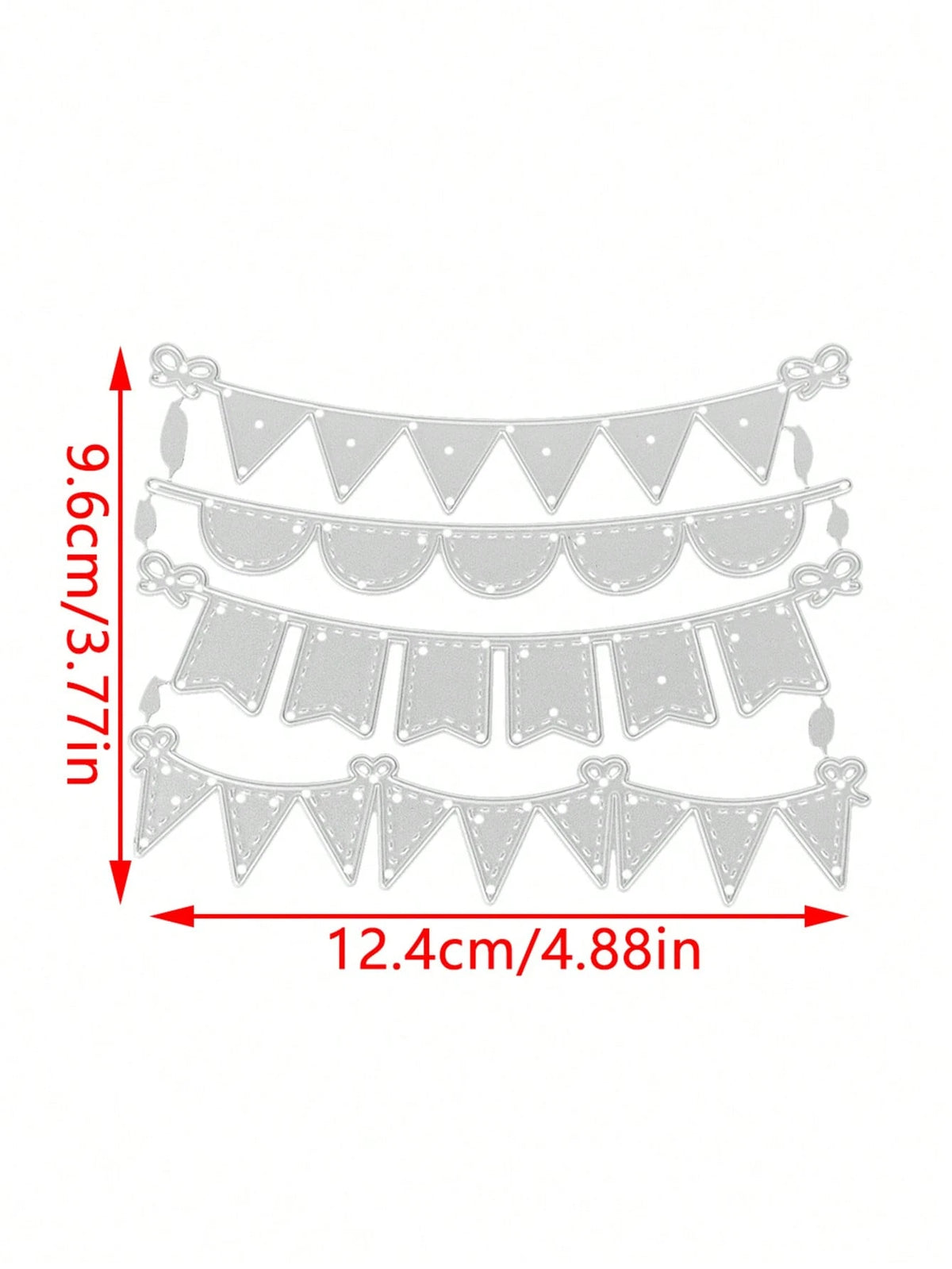 Scrapbook Die Cutting And Embossing Molds, Colorful Flag Pattern Metal Cutting Dies, For DIY Scrapbook Decoration Embossing Tools, Photo Album Cover Making Templates, Handmade Greeting Card Background