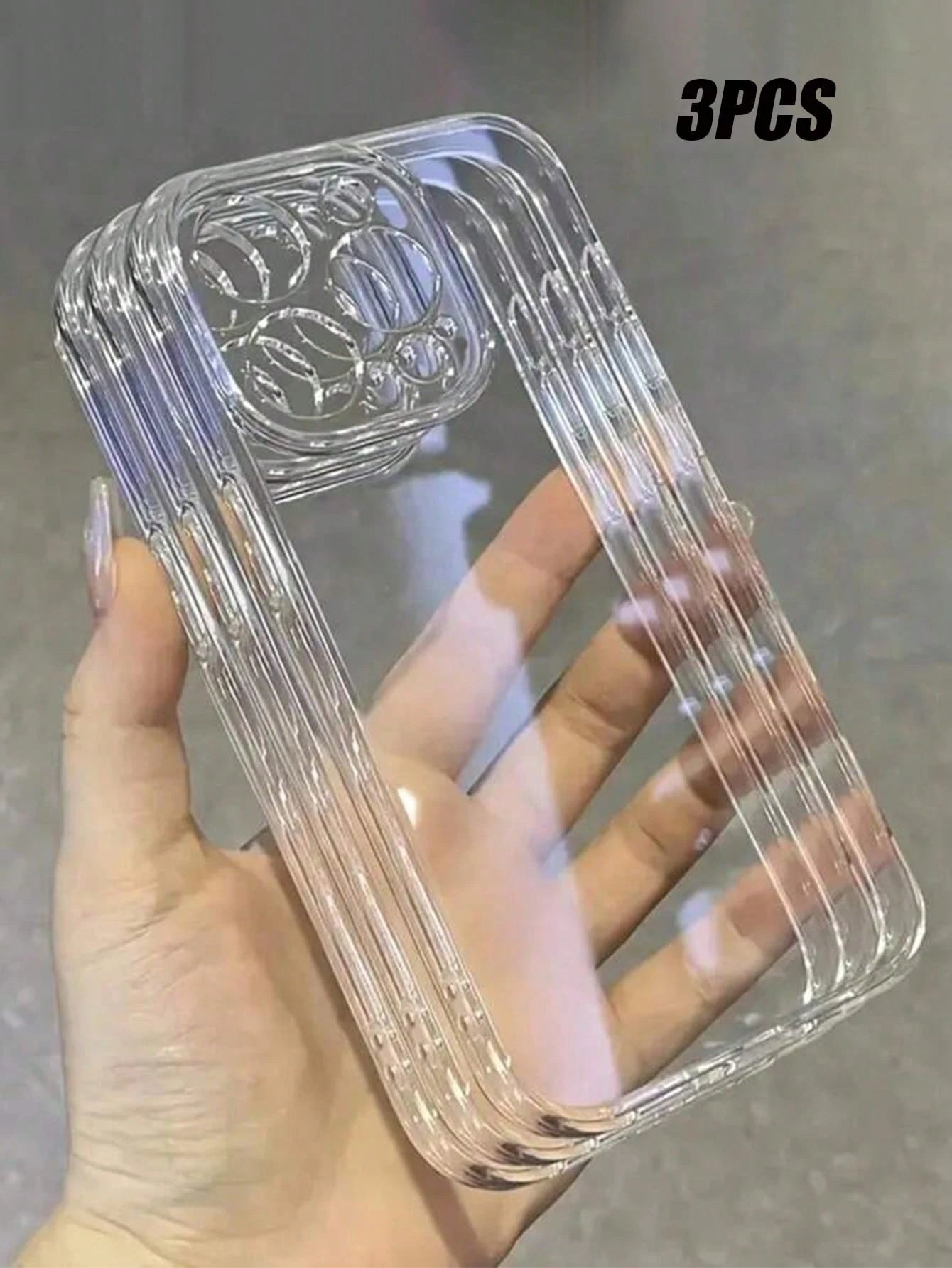 Screen Protection TPU 3pcs Perforated Transparent Anti-Drop 2.8mm Phone Case Compatible With IPhone 17/17Pro/17promax/17Air/16/16Pro/16promax/16plus/11/12/13/14 Pro Max/Xs/Xr/11 Pro/11 Pro Max/12 Pro