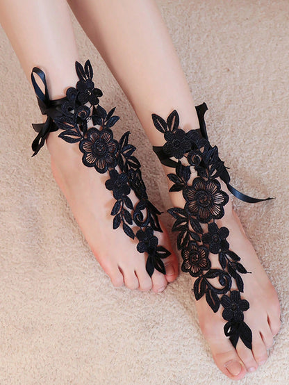 Seductive Hollow Out Lace Sexy Stockings With Spaghetti Straps- Foot Accessories, Temptation For Women
