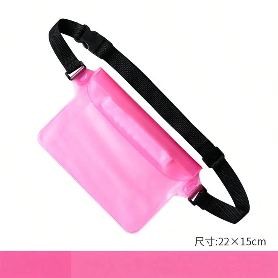 Seka Paul PVC Waterproof Waist Bag, Summer Waterproof Phone Storage Pouch, Back To School Essential, Suitable For Swimming, Water Park, Beach, Summer Vacation Must-Have, Travel Essentials, Vacation Es