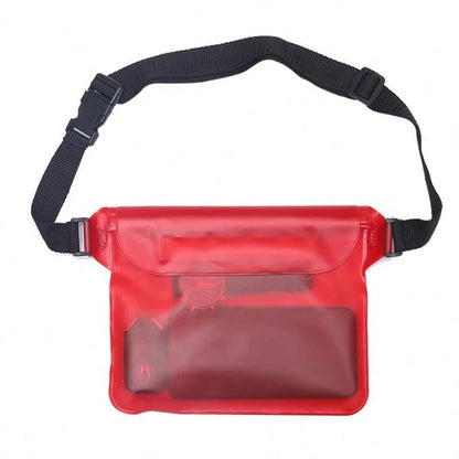 Seka Paul PVC Waterproof Waist Bag, Summer Waterproof Phone Storage Pouch, Back To School Essential, Suitable For Swimming, Water Park, Beach, Summer Vacation Must-Have, Travel Essentials, Vacation Es
