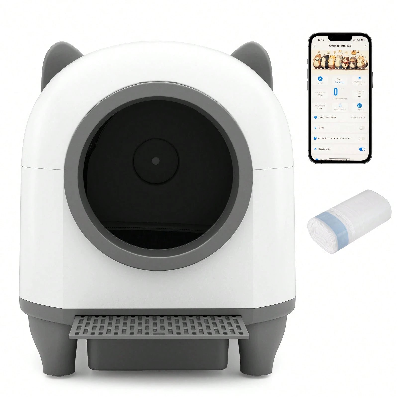 Self-Cleaning Litter Box For Multi-Cat & Senior Cats Home 21Gal Large Capacity
