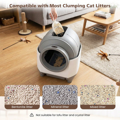 Self-Cleaning Litter Box For Multi-Cat & Senior Cats Home 21Gal Large Capacity