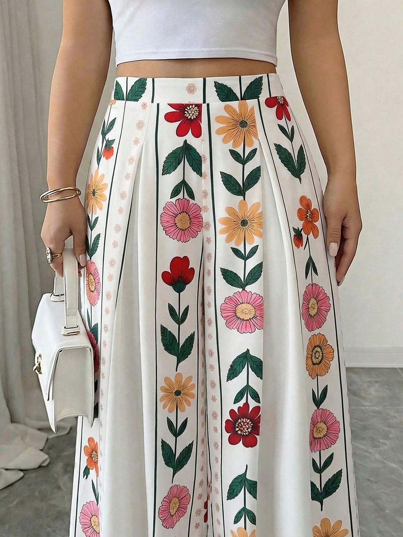 Selianne Women's Elegant Printed A-Line Skorts, Suitable For Outings, Vacations And Commuting In Spring And Summer