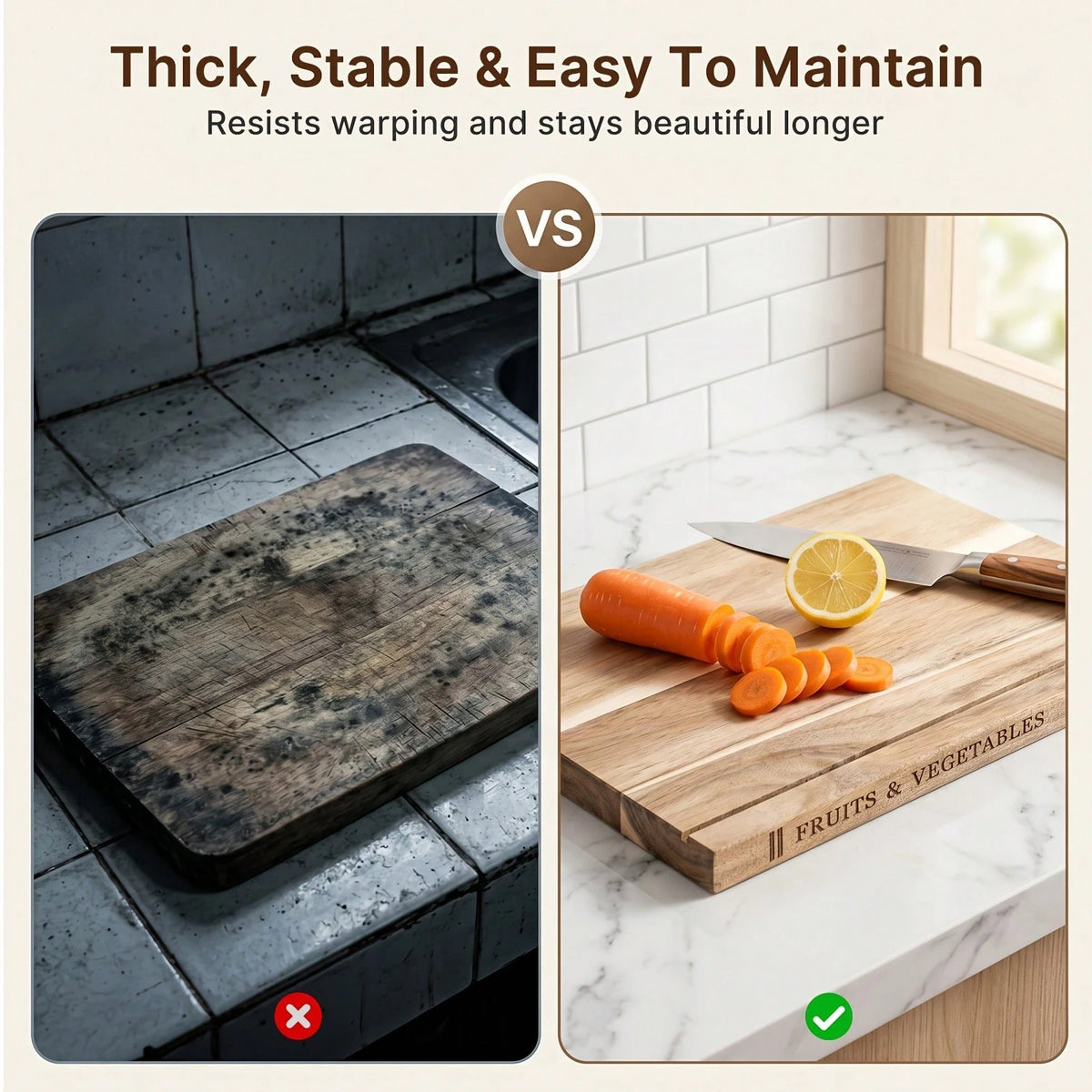 Senmeo 3Pack Acacia Wood Prep Board Set, Wooden Cutting Boards With Storage Rack, Multi-Functional Charcuterie Tray, For Ingredient Cutting/Appetizer Serving, Premium Kitchen Housewarming Gift